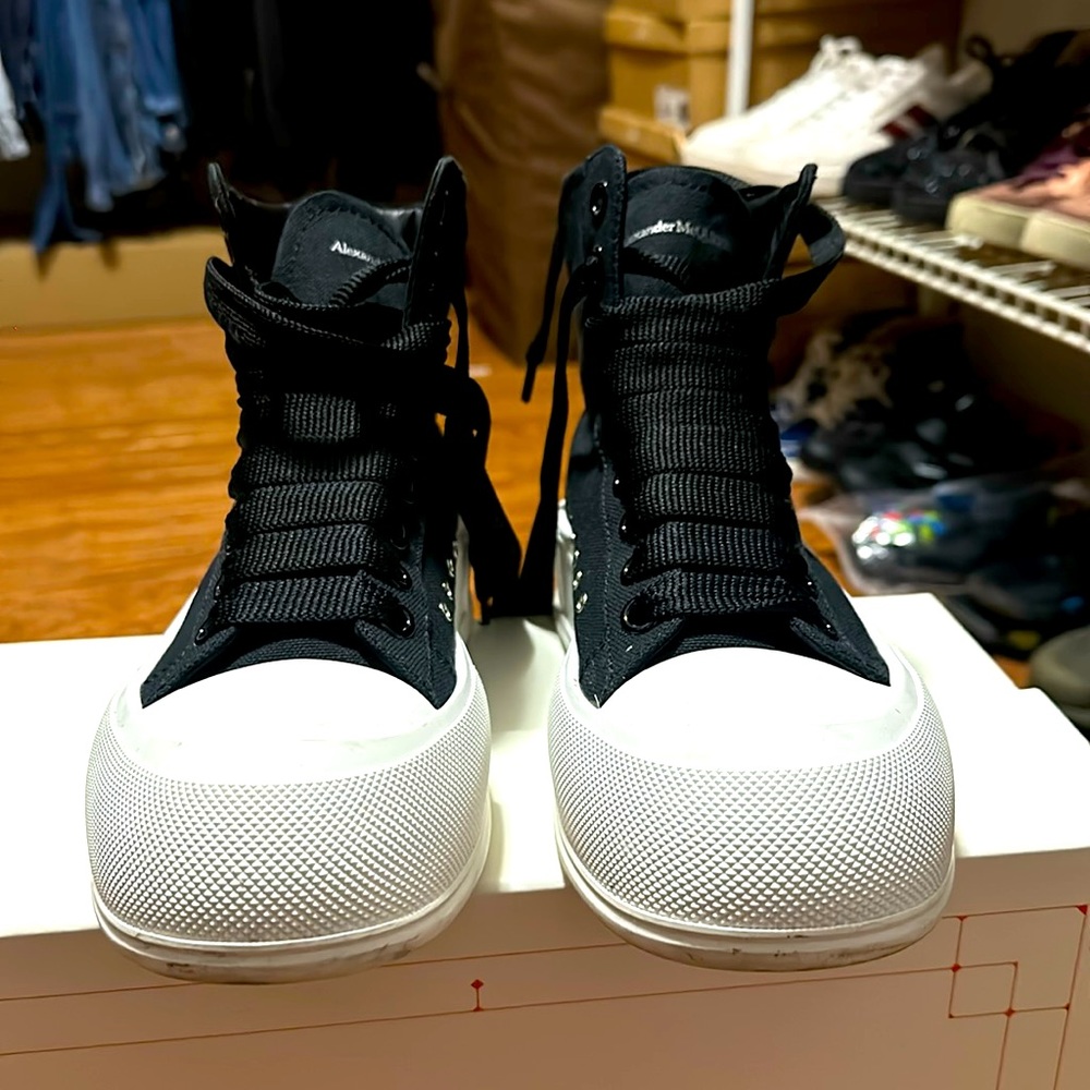 Alexander McQueen HIGH-TOP DECK PLIMSOLL